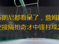 布朗尼都看呆了，詹姆斯空接隔扣奇才中锋打成2+1